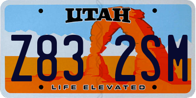 UT license plate Z832SM