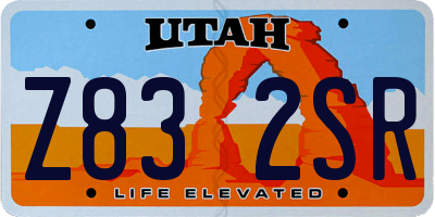 UT license plate Z832SR