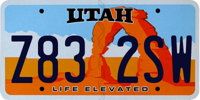 UT license plate Z832SW