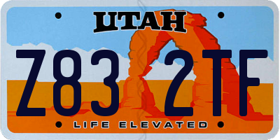 UT license plate Z832TF