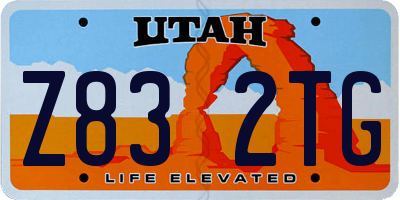 UT license plate Z832TG