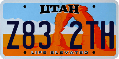 UT license plate Z832TH