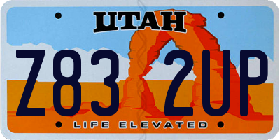 UT license plate Z832UP