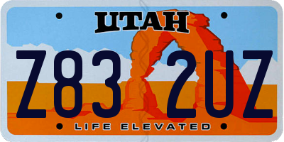 UT license plate Z832UZ