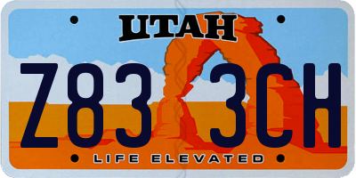 UT license plate Z833CH