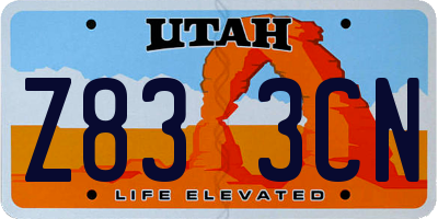 UT license plate Z833CN