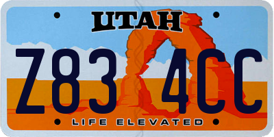 UT license plate Z834CC