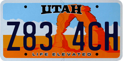 UT license plate Z834CH