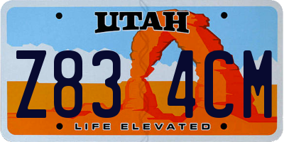UT license plate Z834CM