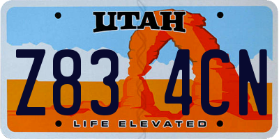 UT license plate Z834CN