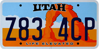 UT license plate Z834CP