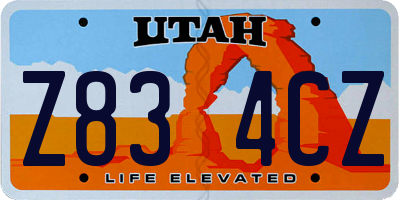 UT license plate Z834CZ