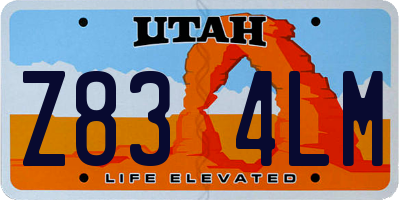 UT license plate Z834LM