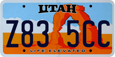 UT license plate Z835CC