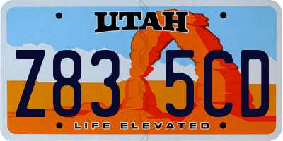 UT license plate Z835CD