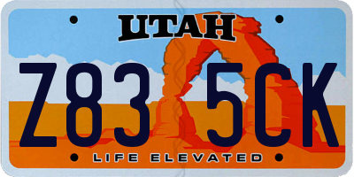 UT license plate Z835CK