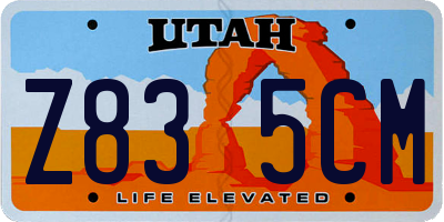 UT license plate Z835CM