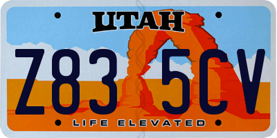 UT license plate Z835CV