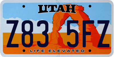 UT license plate Z835FZ