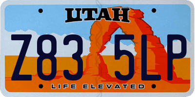 UT license plate Z835LP