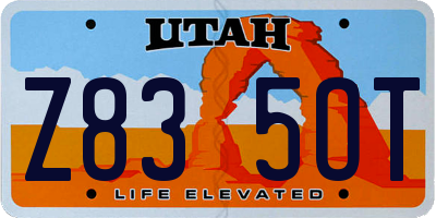 UT license plate Z835OT