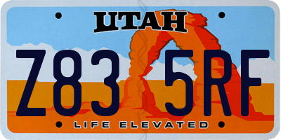 UT license plate Z835RF