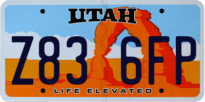 UT license plate Z836FP