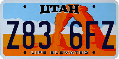 UT license plate Z836FZ
