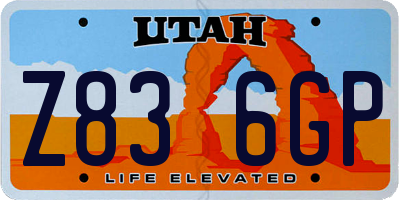 UT license plate Z836GP