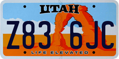 UT license plate Z836JC