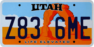 UT license plate Z836ME