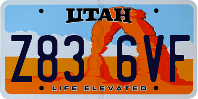 UT license plate Z836VF