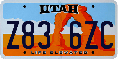 UT license plate Z836ZC