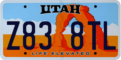 UT license plate Z838TL