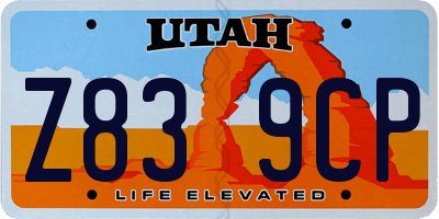 UT license plate Z839CP