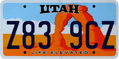 UT license plate Z839CZ