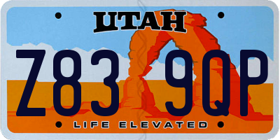 UT license plate Z839QP