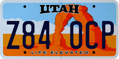 UT license plate Z840CP