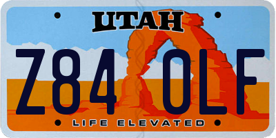 UT license plate Z840LF