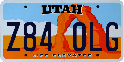 UT license plate Z840LG