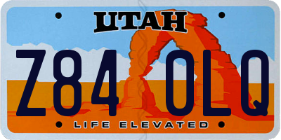 UT license plate Z840LQ