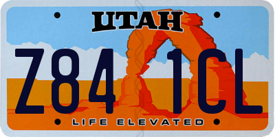 UT license plate Z841CL