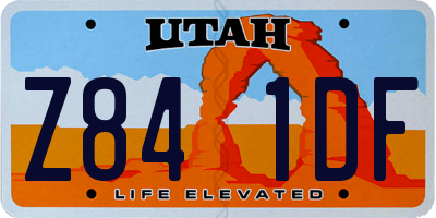 UT license plate Z841DF