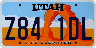 UT license plate Z841DL