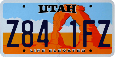 UT license plate Z841FZ