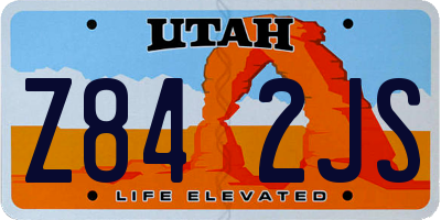 UT license plate Z842JS