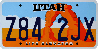 UT license plate Z842JX