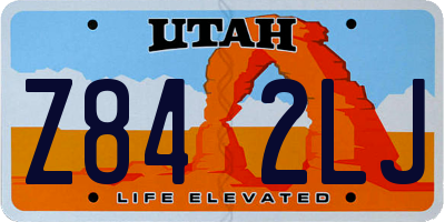 UT license plate Z842LJ