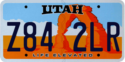 UT license plate Z842LR