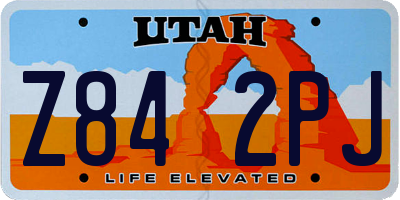 UT license plate Z842PJ